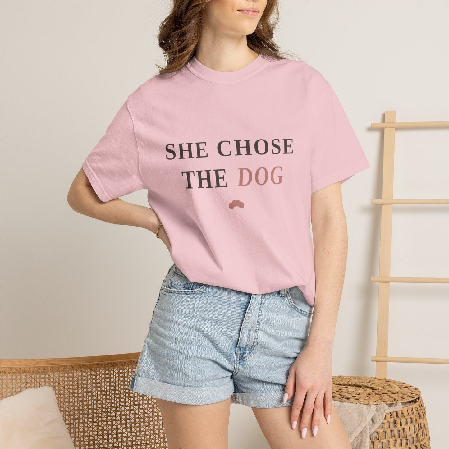 She Chose the Dog T-Shirt — Funny Dog Lover Tee