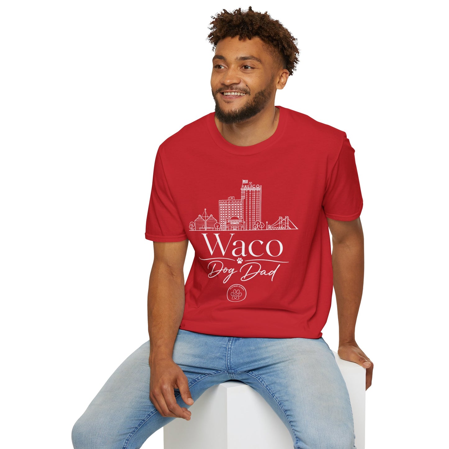 Waco Skyline T-Shirt — 'Waco Dog Dad' Graphic Tee