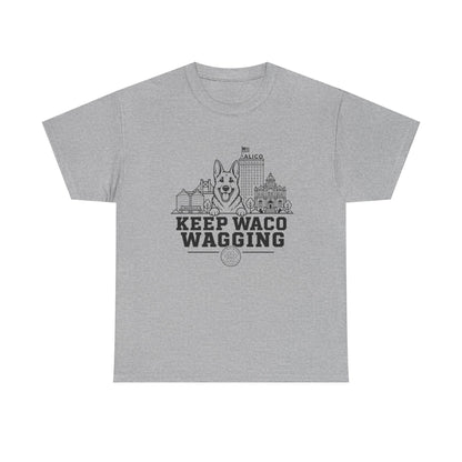Keep Waco Wagging T-Shirt — Waco Landmark Dog Tee