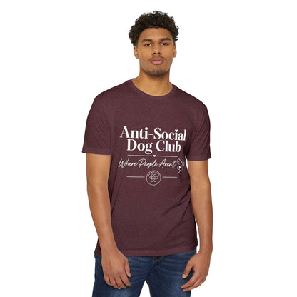 Anti-Social Dog Club T-Shirt — "Where People Aren't" Pet Lover Tee