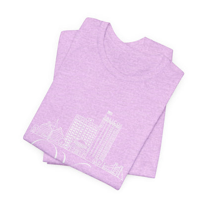 Waco Dog Mom Tee — dog mom Waco skyline artwork, packaging or scale reference