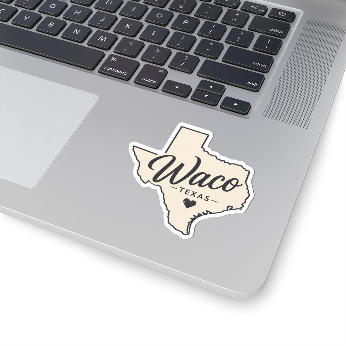 Waco Texas sticker — vinyl sticker, packaging or scale reference
