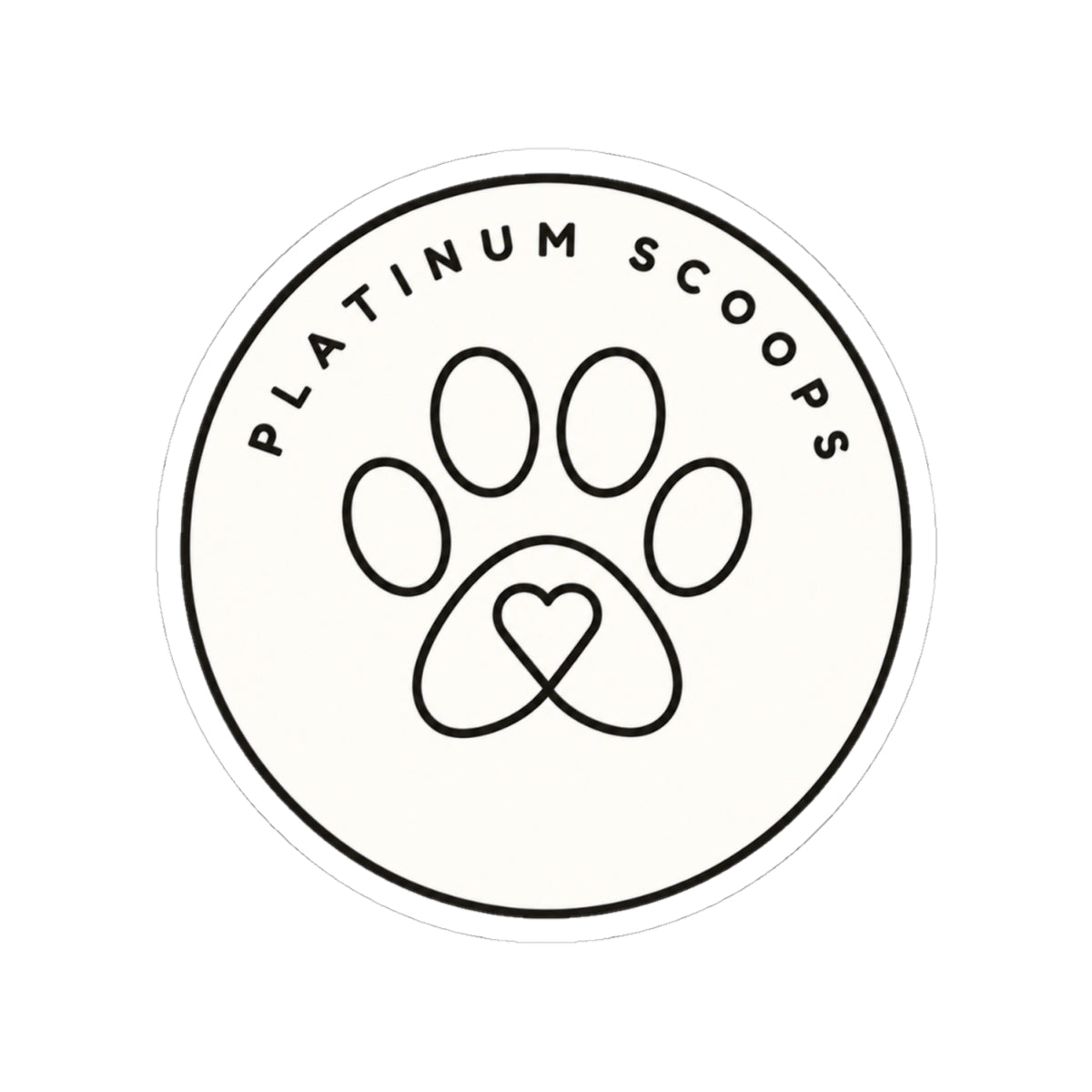 Platinum Scoops Logo Sticker — vinyl sticker, packaging or scale reference