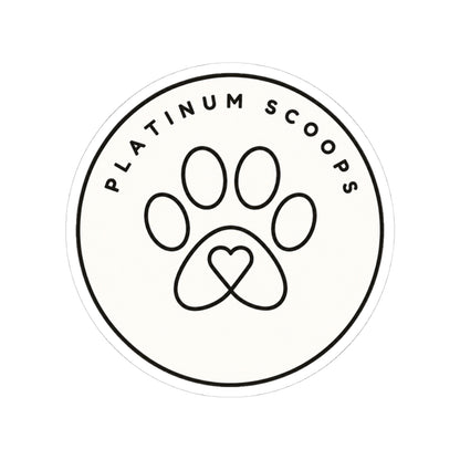 Platinum Scoops Logo Sticker — vinyl sticker, packaging or scale reference