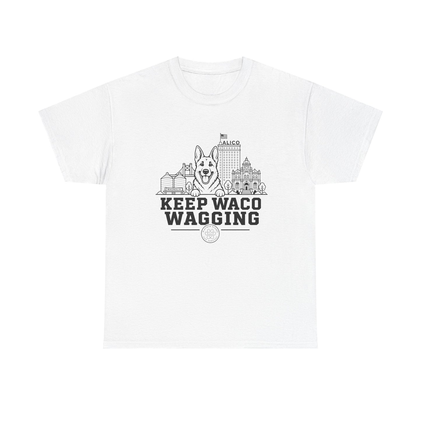 Keep Waco Wagging T-Shirt — Waco Landmark Dog Tee