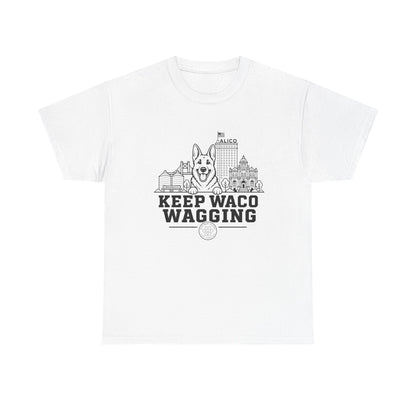 Keep Waco Wagging T-Shirt — Waco Landmark Dog Tee