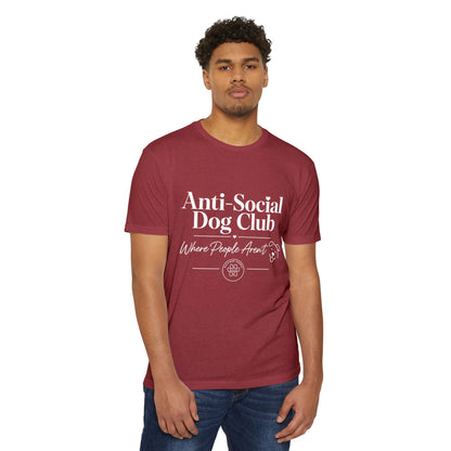 Anti-Social Dog Club T-Shirt — "Where People Aren't" Pet Lover Tee
