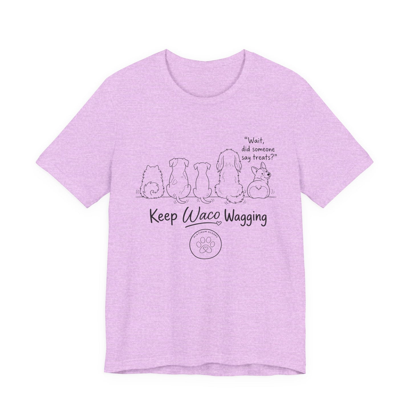 Keep Waco Wagging Dog T‑Shirt — Cute Paw Print Rescue Tee