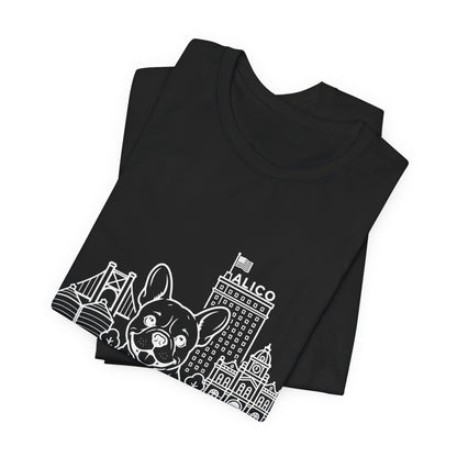 Keep Waco Wagging Frenchie Edition — Frenchie and Waco skyline artwork, packaging or scale reference
