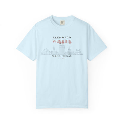 Keep Waco Wagging T-Shirt — Waco, Texas Skyline Tee