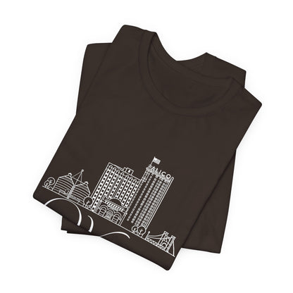 Waco Dog Mom Tee — dog mom Waco skyline artwork, packaging or scale reference