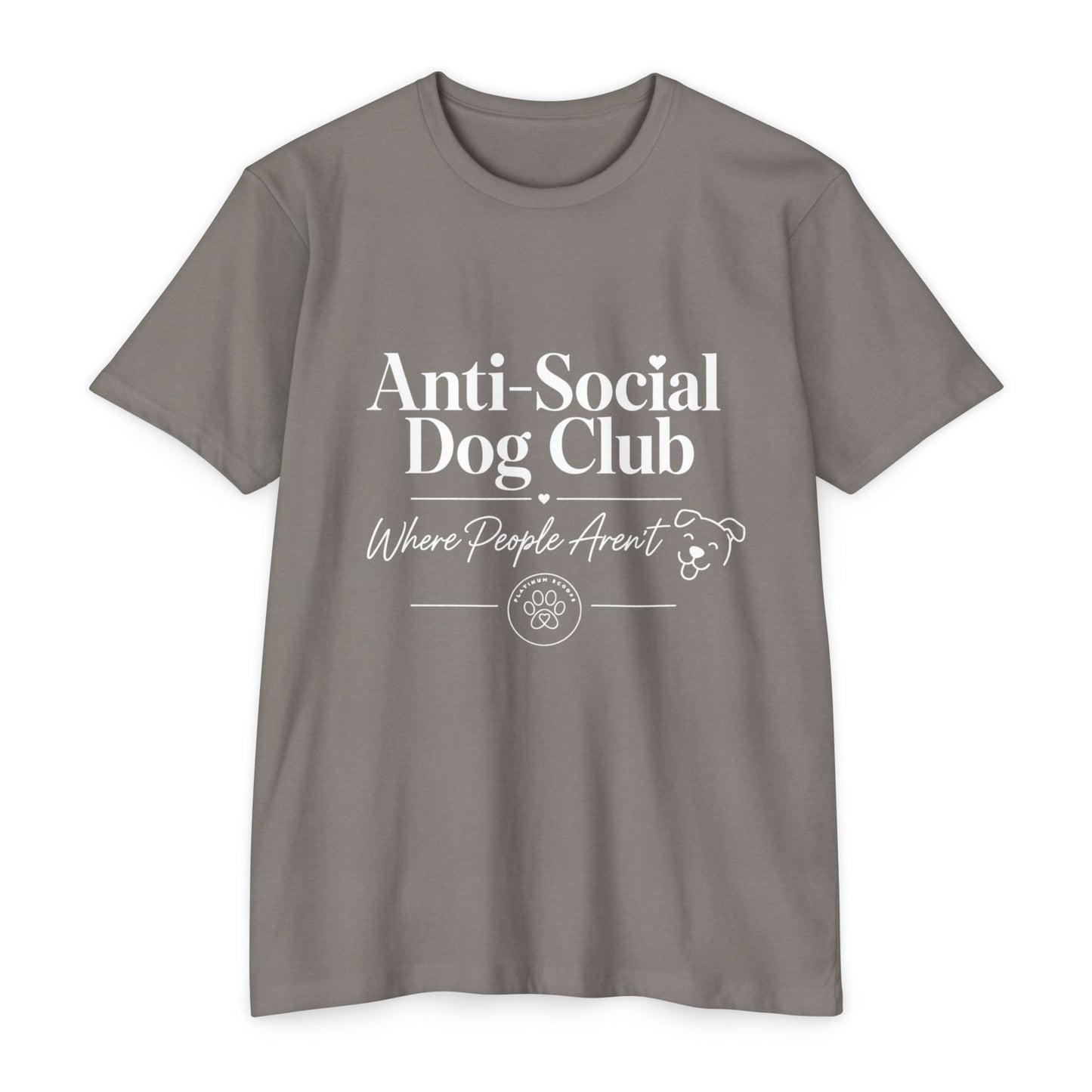 Anti-Social Dog Club T-Shirt — "Where People Aren't" Pet Lover Tee