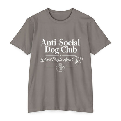 Anti-Social Dog Club T-Shirt — "Where People Aren't" Pet Lover Tee