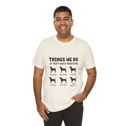 Dog Rescue Volunteer T-Shirt — Waco skyline artwork, packaging or scale reference