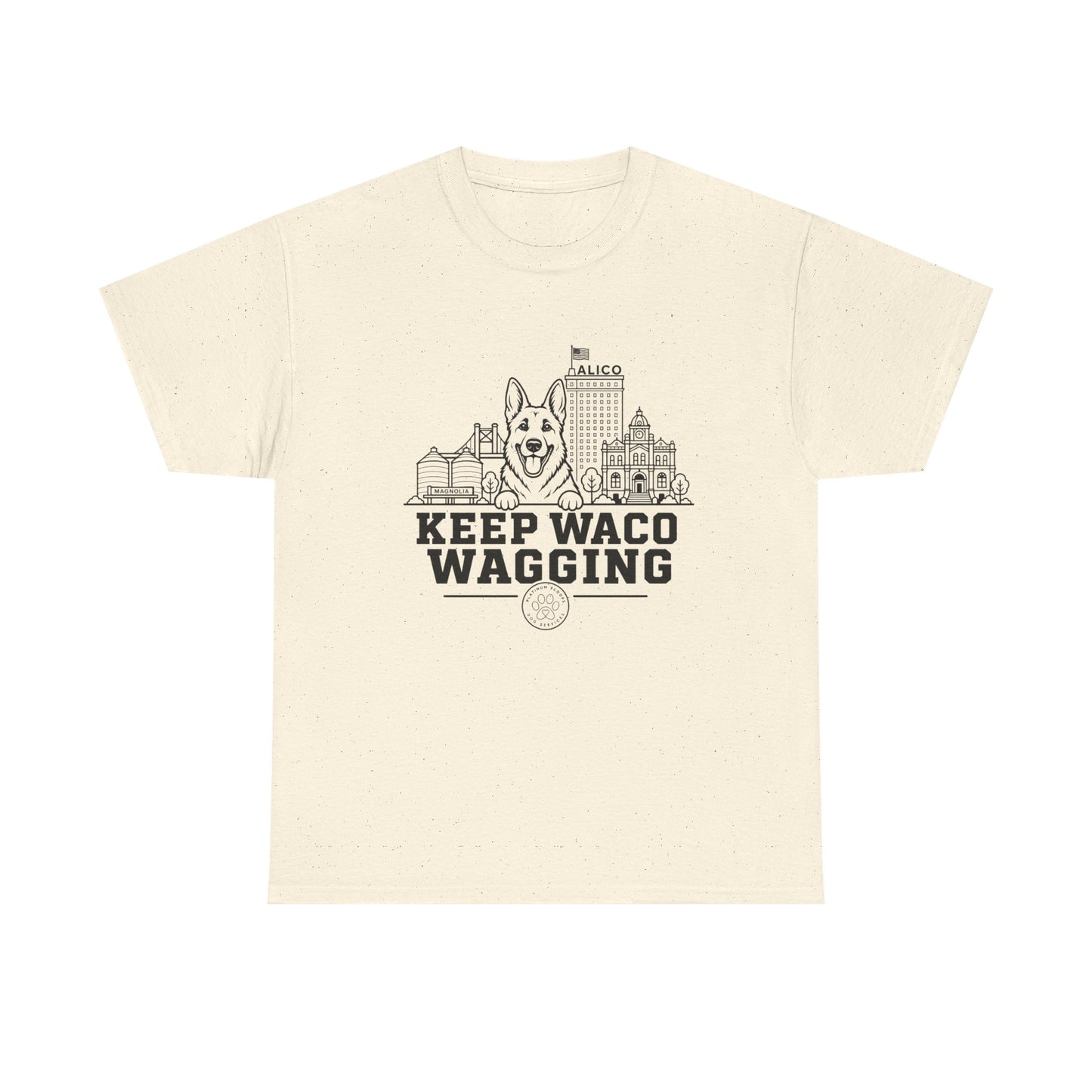 Keep Waco Wagging T-Shirt — Waco Landmark Dog Tee