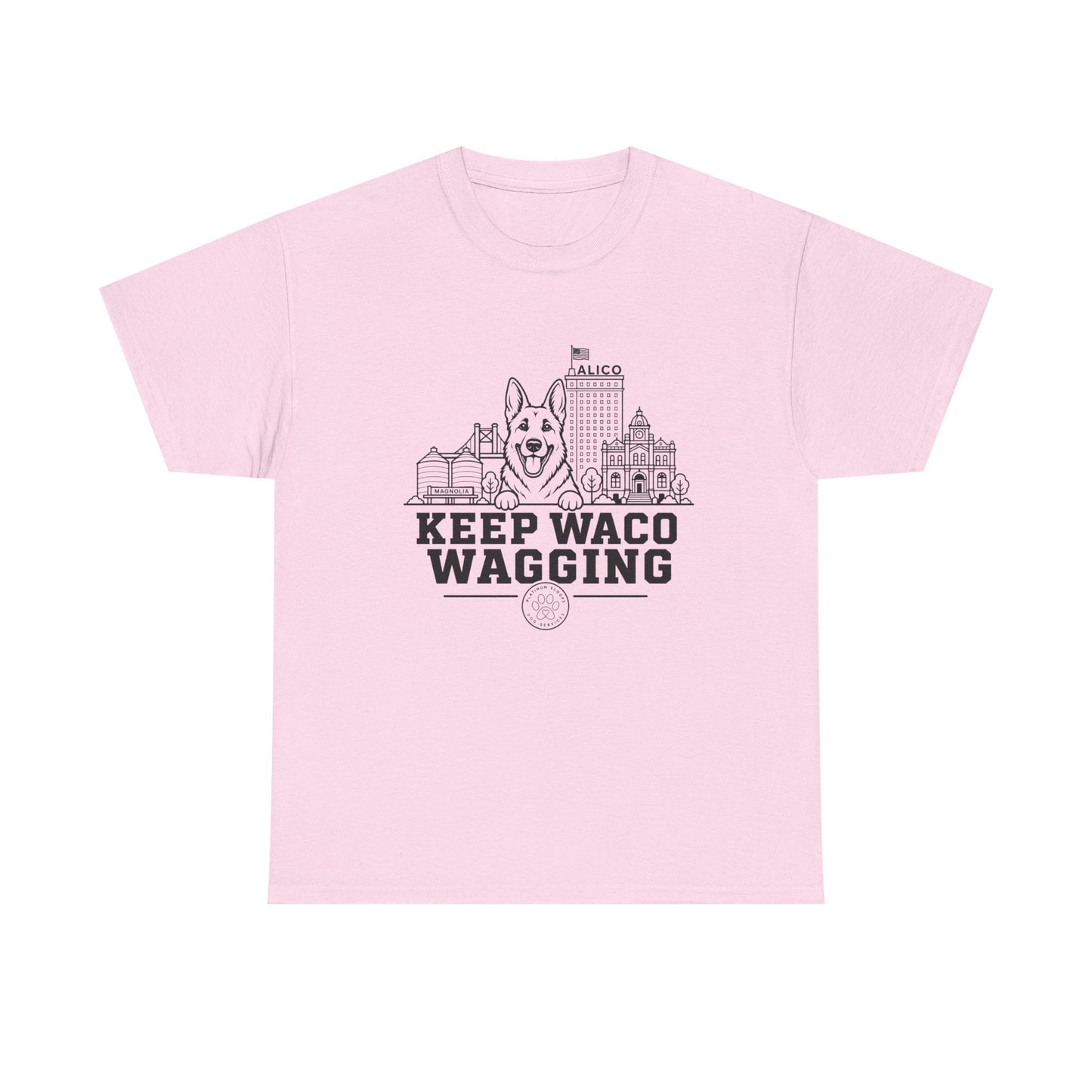 Keep Waco Wagging T-Shirt — Waco Landmark Dog Tee