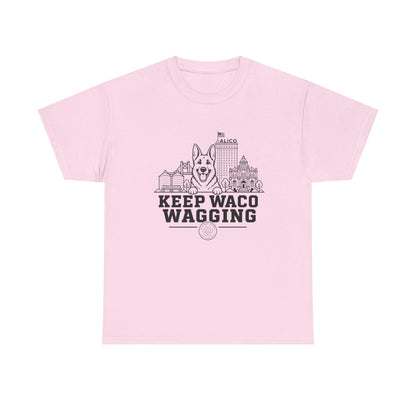 Keep Waco Wagging T-Shirt — Waco Landmark Dog Tee