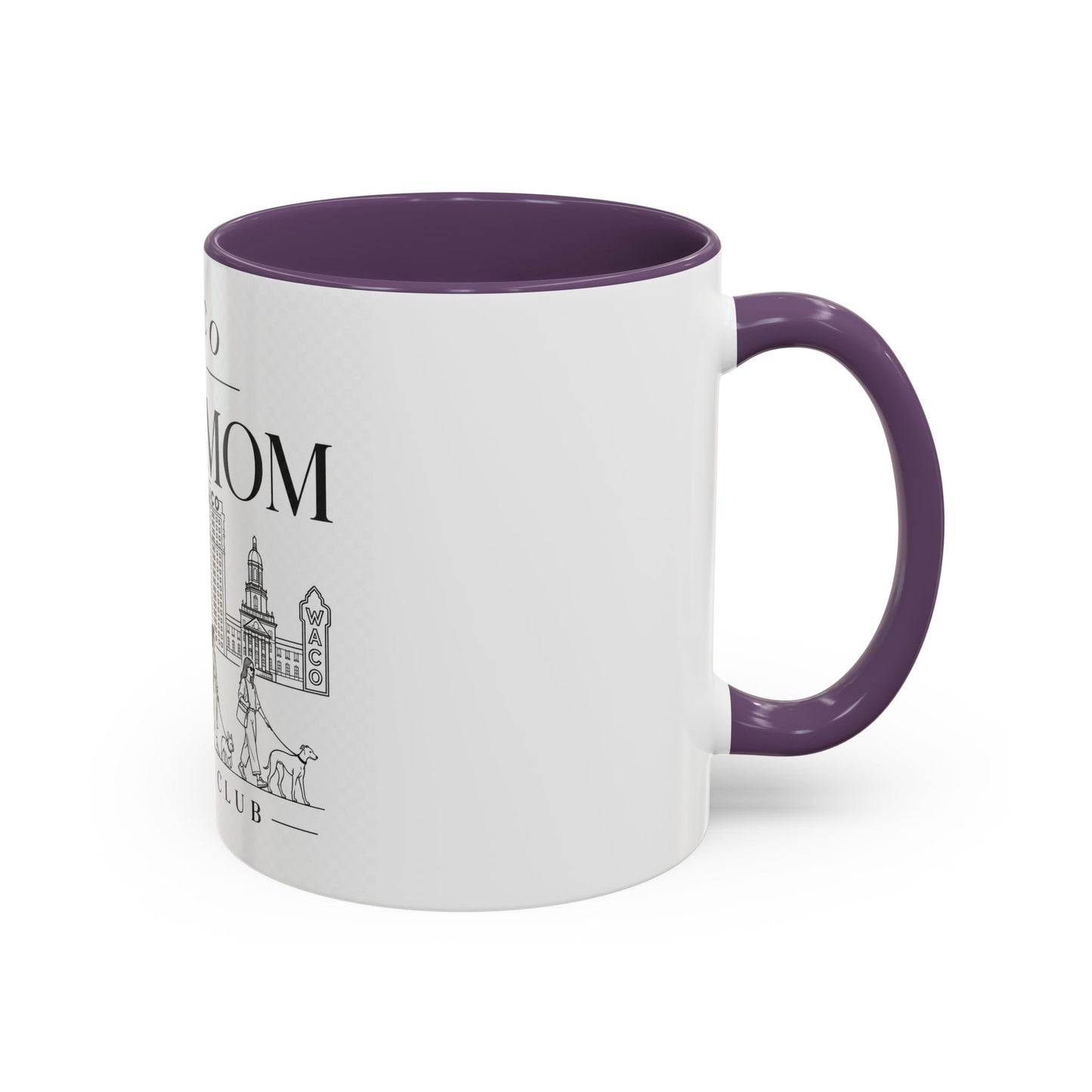 Waco Dog Mom Coffee Mug — 'Dog Mom Social Club' Accent Ceramic Mug (11/15oz)