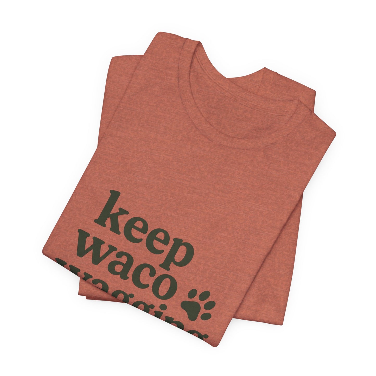 Walks & Treats Waco Streets tee — Waco skyline artwork, packaging or scale reference