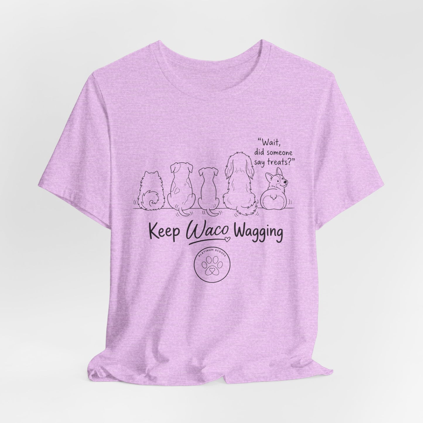 Keep Waco Wagging Dog T‑Shirt — Cute Paw Print Rescue Tee