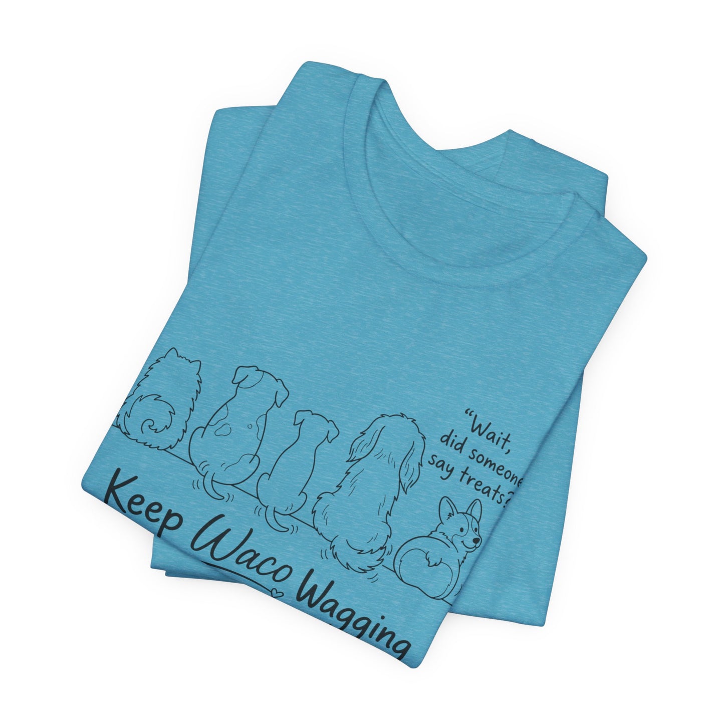 Keep Waco Wagging Dog T‑Shirt — Cute Paw Print Rescue Tee