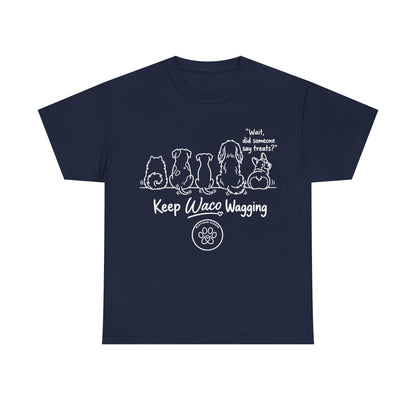 Keep Waco Wagging Dog T-Shirt — Cute Paw Print Graphic Tee