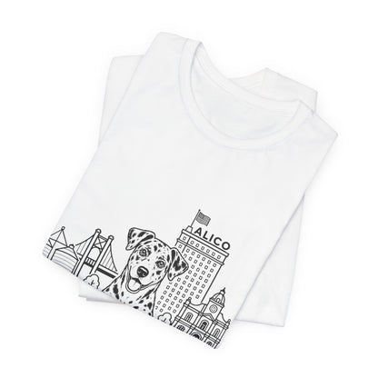 Keep Waco Wagging — Catahoula and Waco skyline artwork, packaging or scale reference