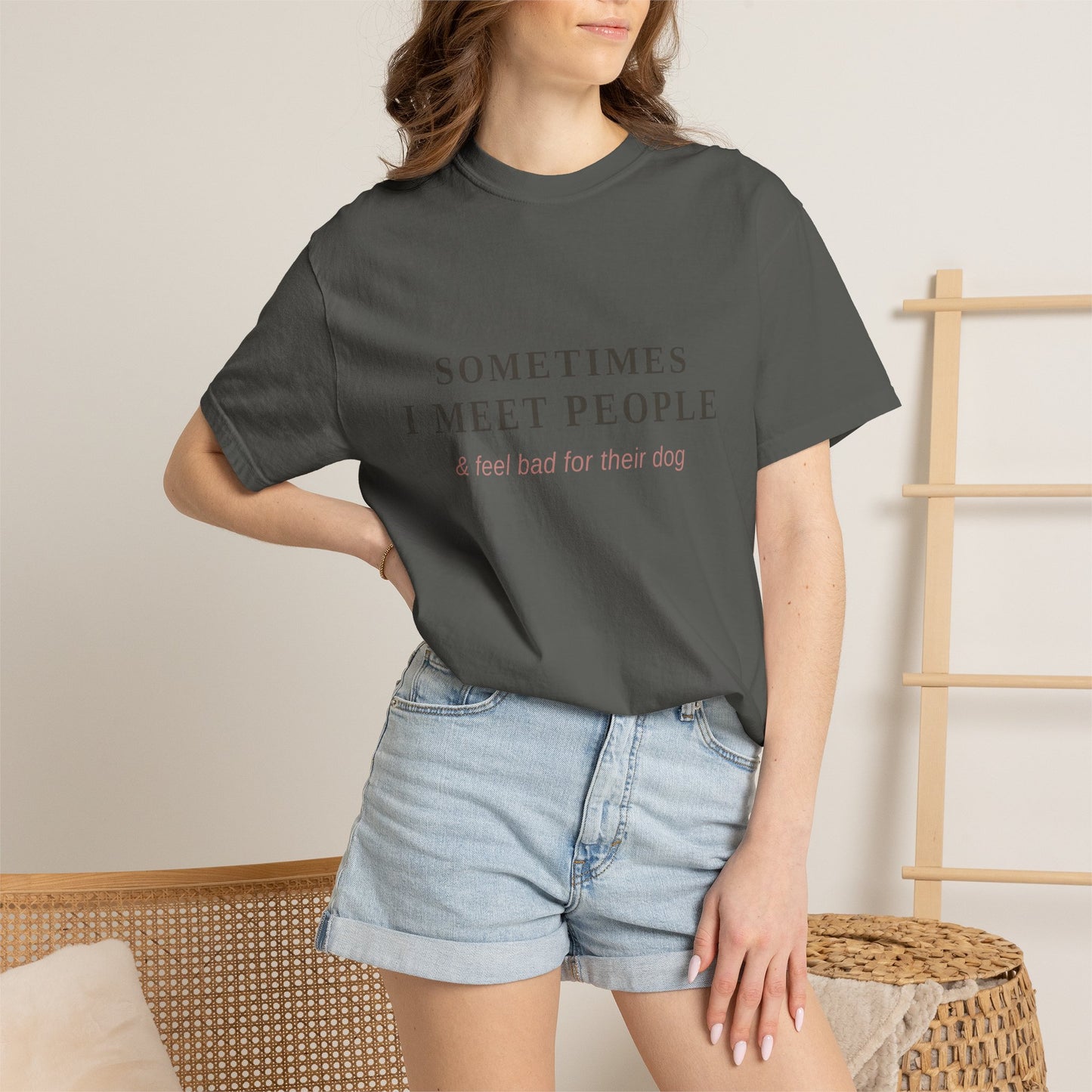 "Sometimes I Meet People & Feel Bad For Their Dog" T-Shirt — Funny Dog Lover Tee