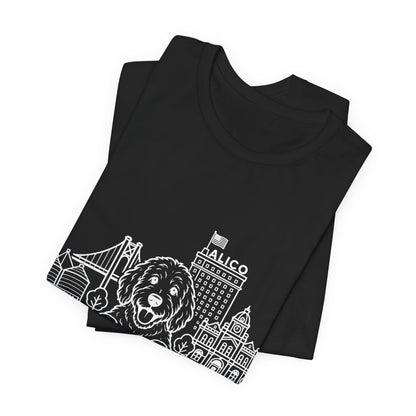 Keep Waco Wagging Doodle Edition — Doodle and Waco skyline artwork, packaging or scale reference