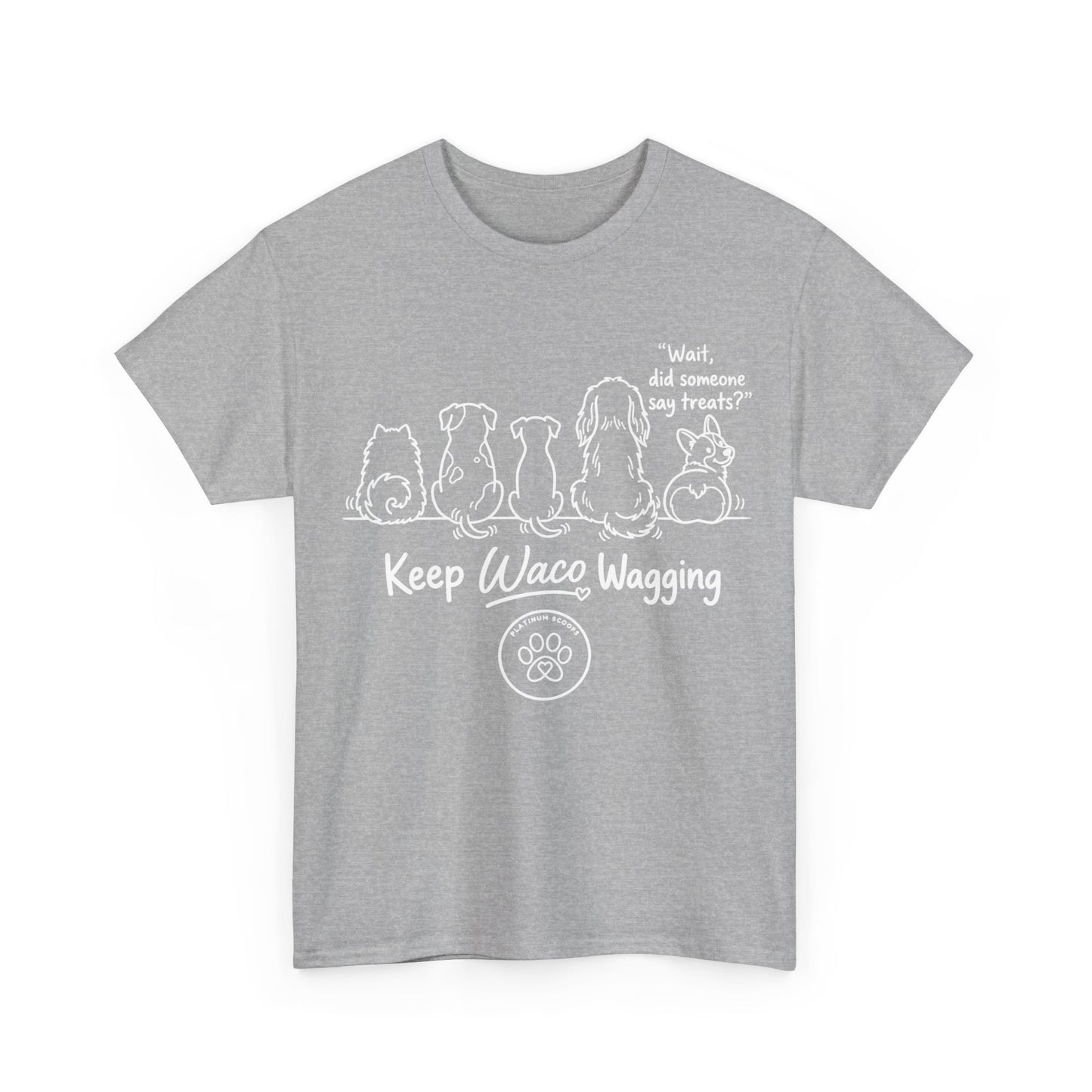 Keep Waco Wagging Dog T-Shirt — Cute Paw Print Graphic Tee