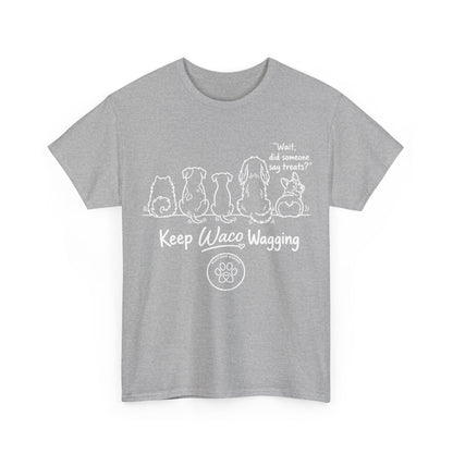 Keep Waco Wagging Dog T-Shirt — Cute Paw Print Graphic Tee