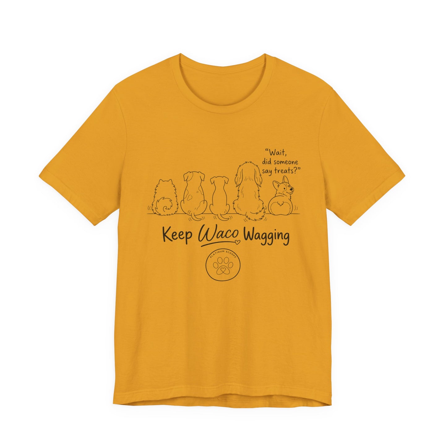 Keep Waco Wagging Dog T‑Shirt — Cute Paw Print Rescue Tee