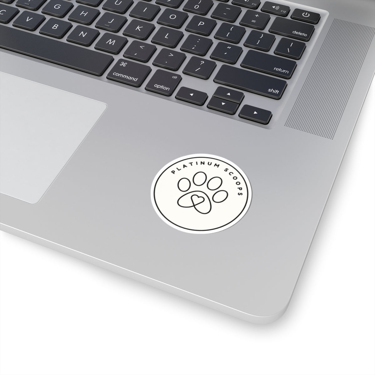 Platinum Scoops Logo Sticker — vinyl sticker, packaging or scale reference