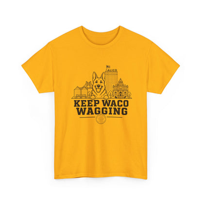 Keep Waco Wagging T-Shirt — Waco Landmark Dog Tee