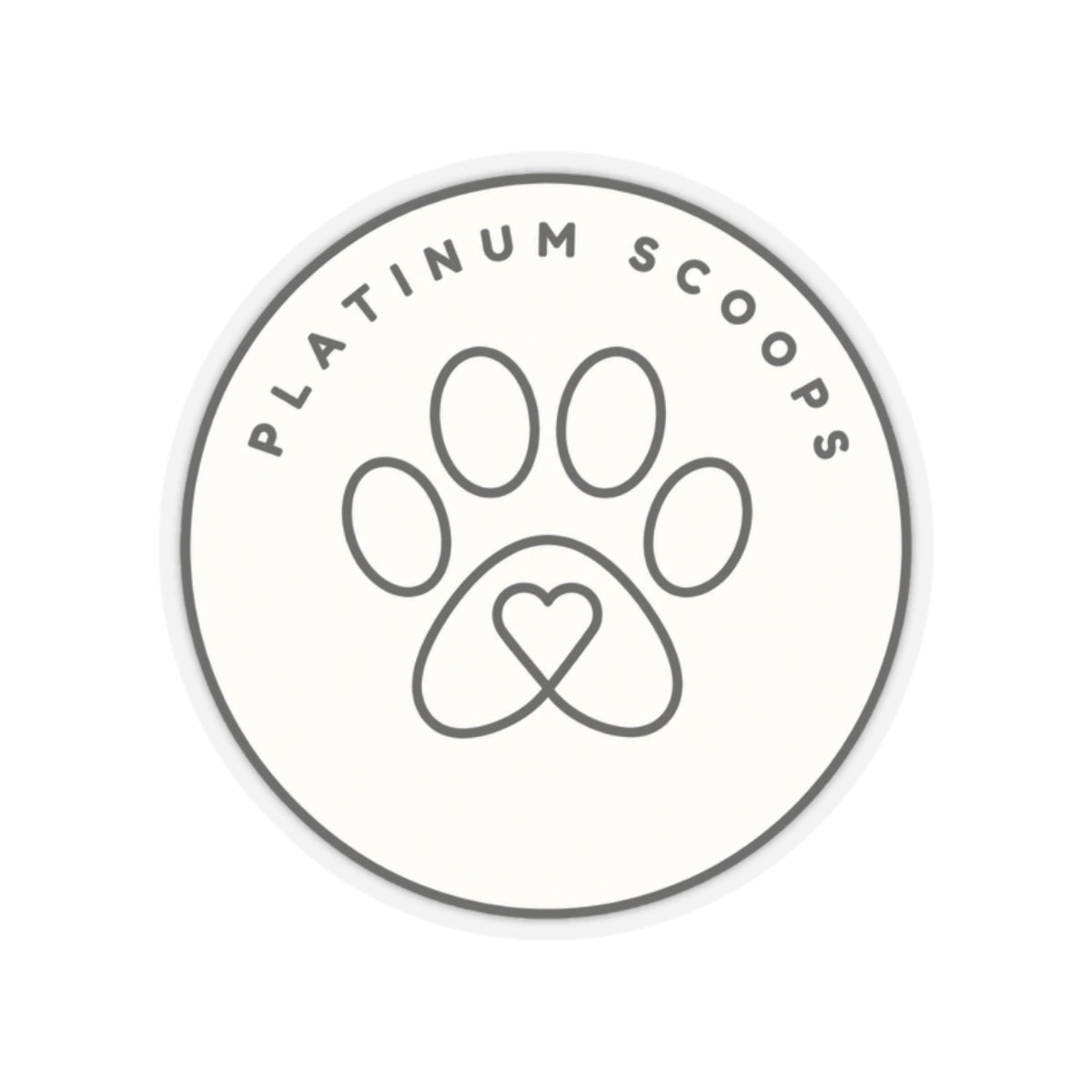 Platinum Scoops Logo Sticker — vinyl sticker, front product view