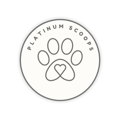 Platinum Scoops Logo Sticker — vinyl sticker, front product view