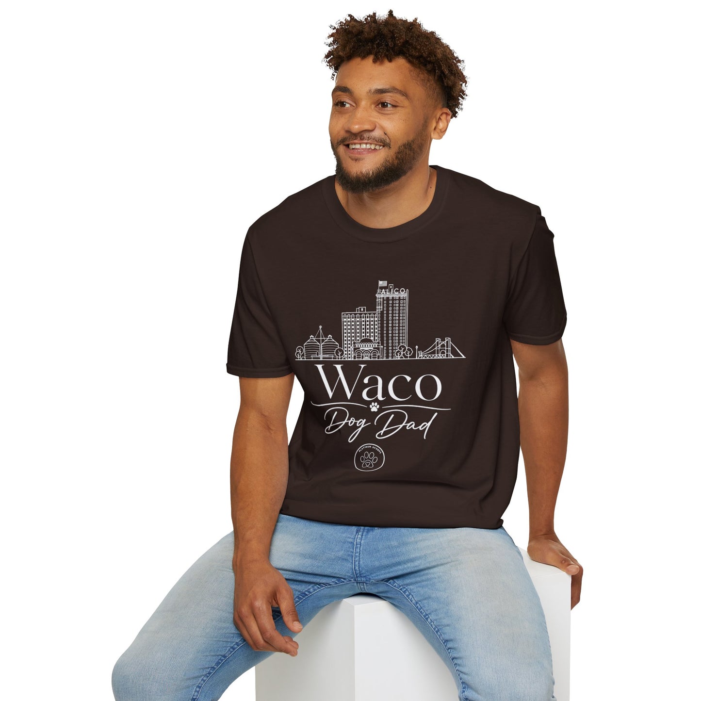 Waco Skyline T-Shirt — 'Waco Dog Dad' Graphic Tee
