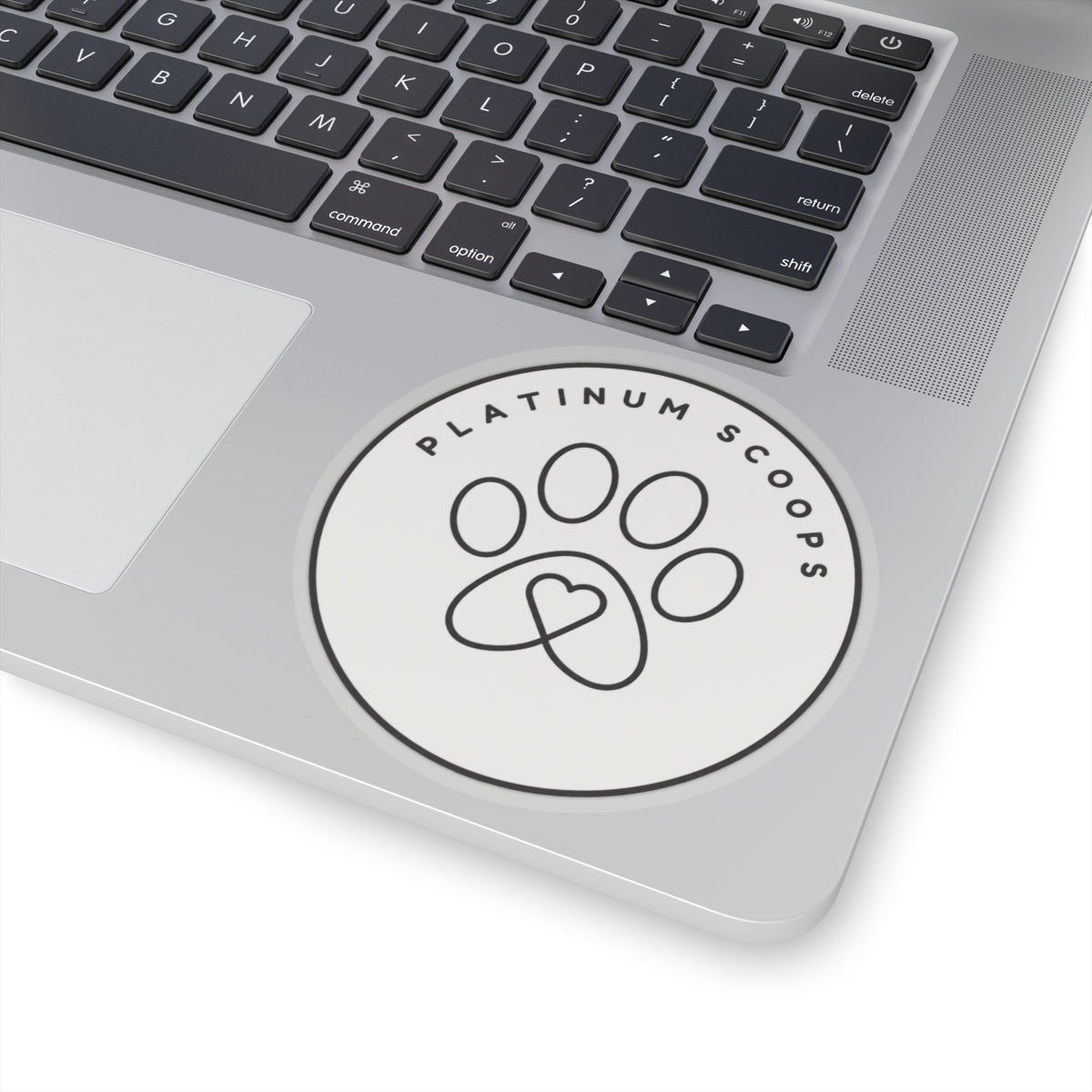 Platinum Scoops Logo Sticker — vinyl sticker, packaging or scale reference