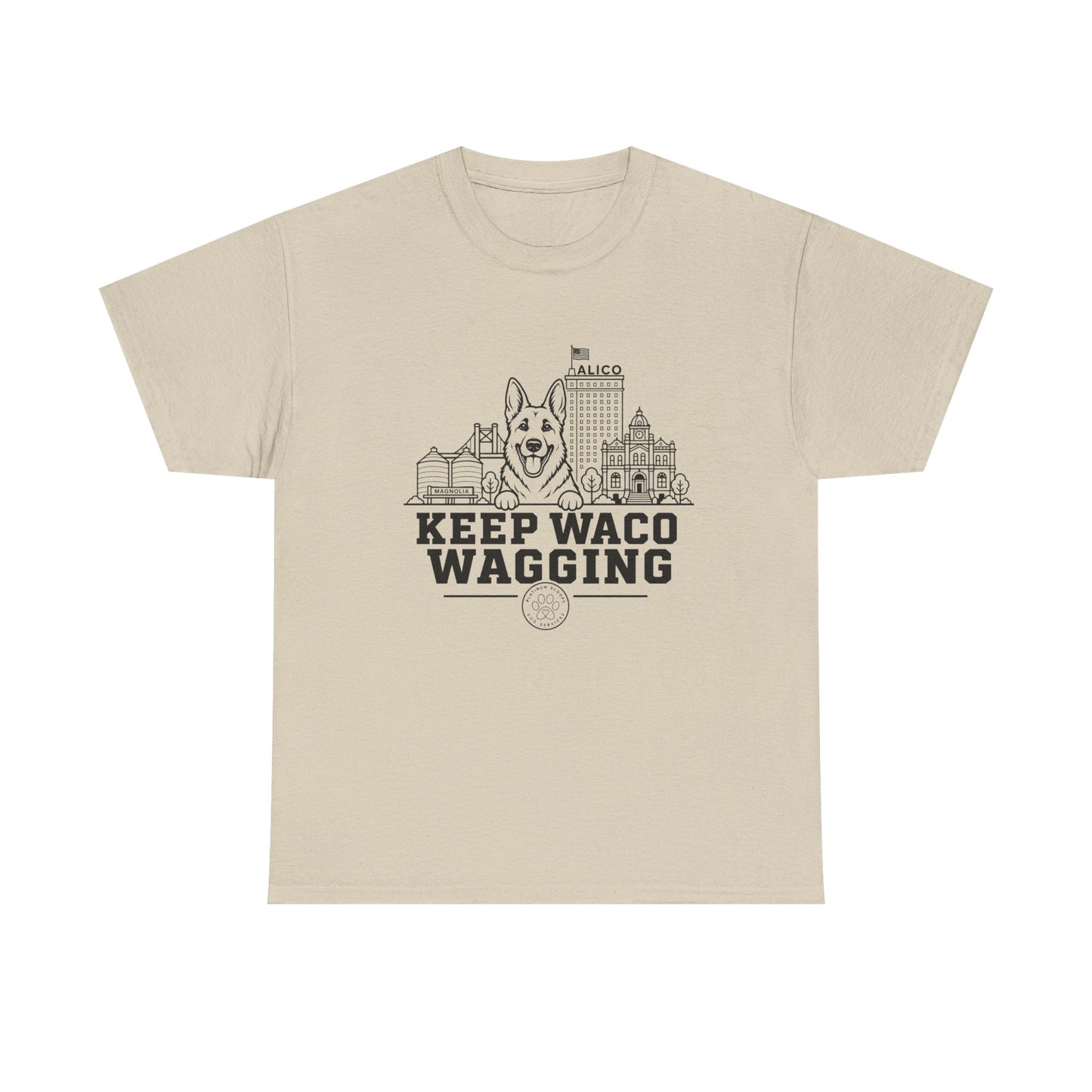 Keep Waco Wagging T-Shirt — Waco Landmark Dog Tee