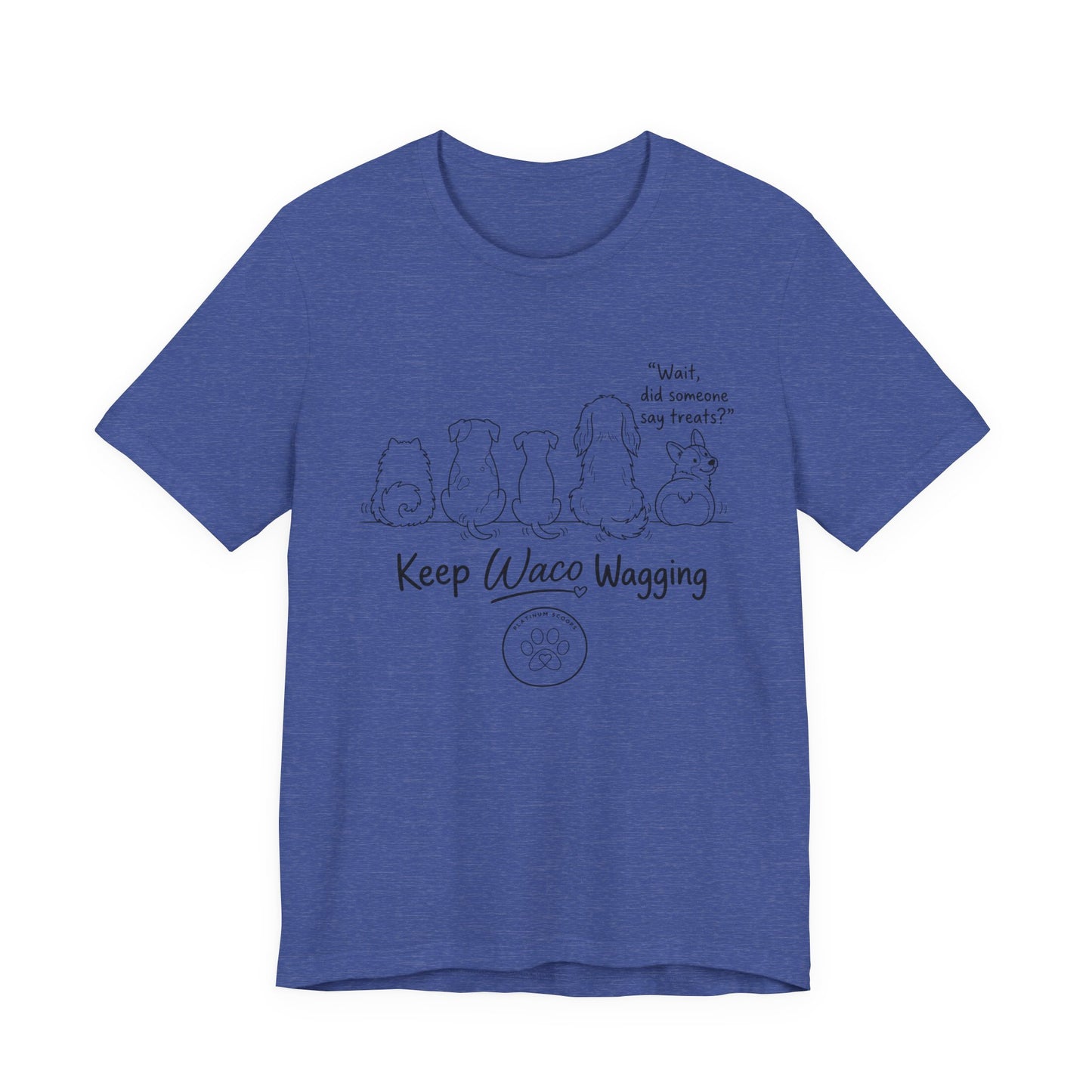 Keep Waco Wagging Dog T‑Shirt — Cute Paw Print Rescue Tee
