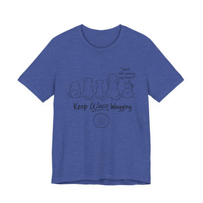 Keep Waco Wagging Dog T‑Shirt — Cute Paw Print Rescue Tee