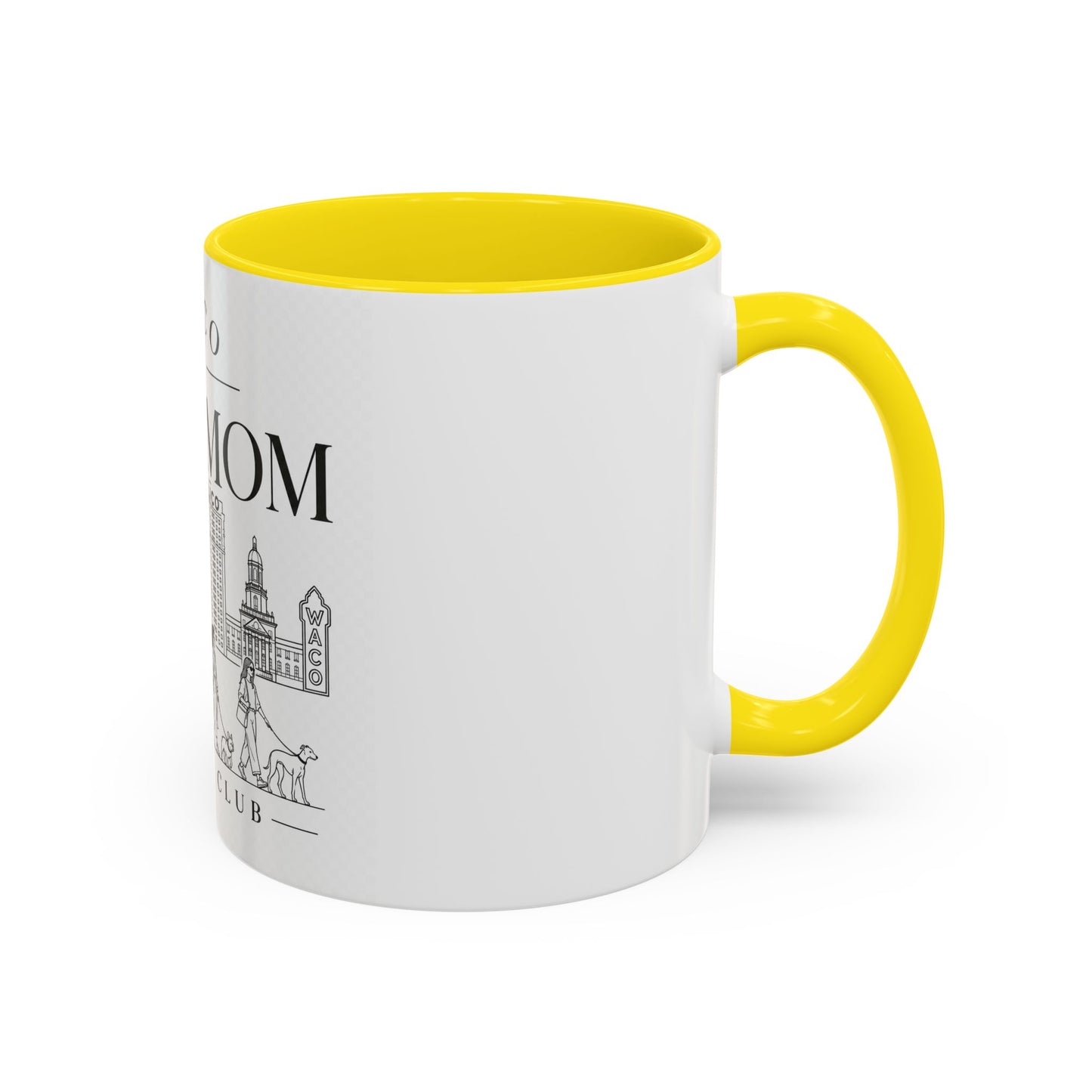 Waco Dog Mom Coffee Mug — 'Dog Mom Social Club' Accent Ceramic Mug (11/15oz)