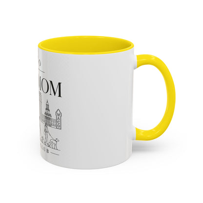 Waco Dog Mom Social Club mug — Waco skyline mug, packaging or scale reference