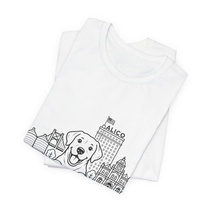 Keep Waco Wagging Labrador Edition — Labrador and Waco skyline artwork, packaging or scale reference