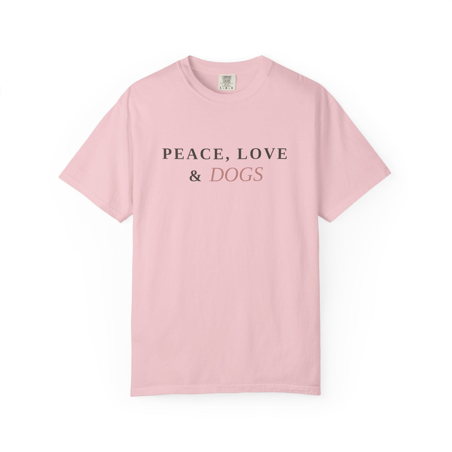 Peace Love & Dogs T-Shirt — Cute Dog Lover Tee