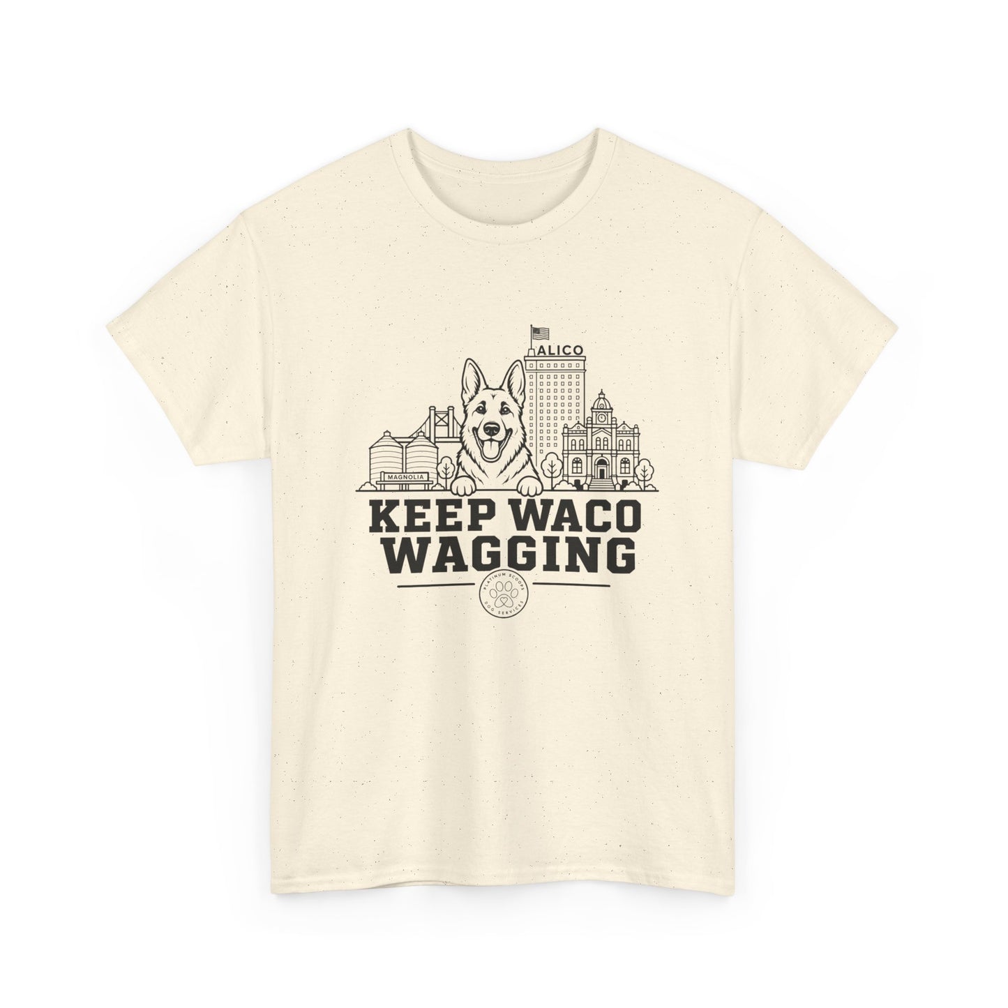 Keep Waco Wagging T-Shirt — Waco Landmark Dog Tee