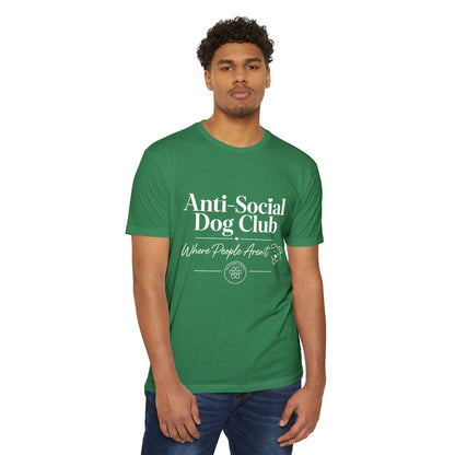 Anti-Social Dog Club T-Shirt — "Where People Aren't" Pet Lover Tee