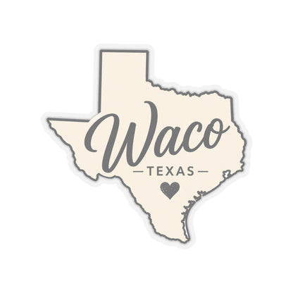 Waco Texas sticker — vinyl sticker, detail view
