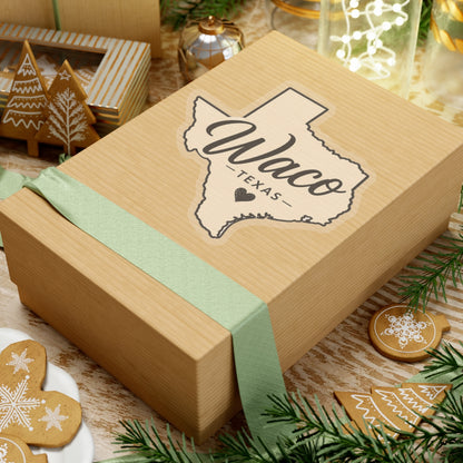Waco Texas sticker — vinyl sticker, packaging or scale reference