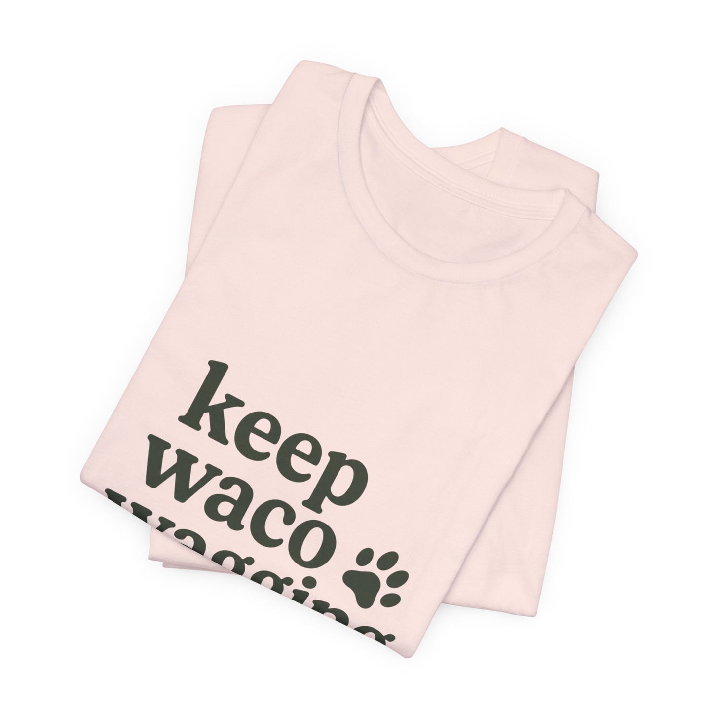 Walks & Treats Waco Streets tee — Waco skyline artwork, packaging or scale reference